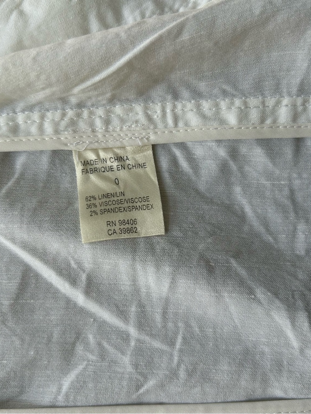 Theory White Tailored Women's Blazer size 0 - Picture 6 of 8